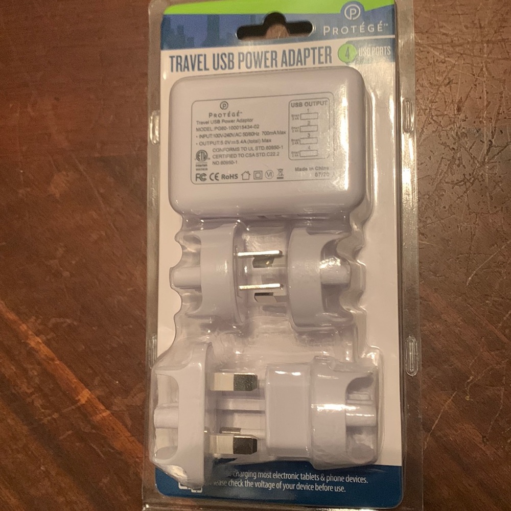 Protege Travel USB Power Adapter